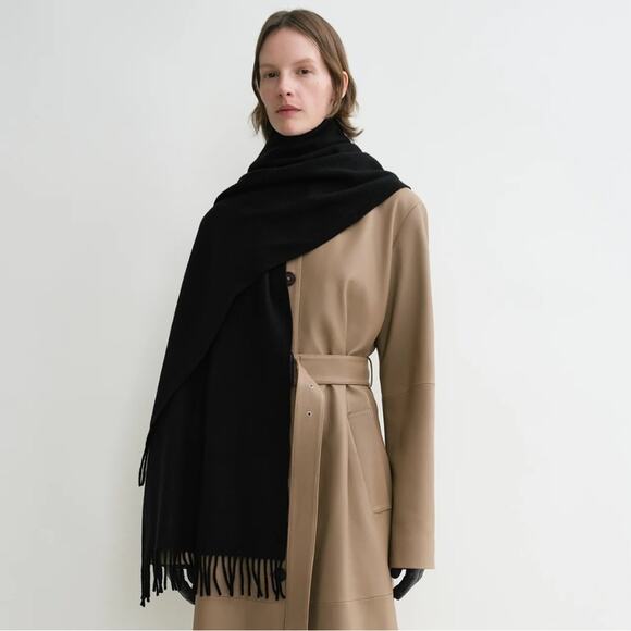 Anine Bing 2026 Augustina 100% Wool Classic Gray Scarf NWT MSRP $300 - Picture 1 of 4